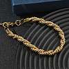 6MM 304 Stainless Steel Round Rope Chain Bracelets SA-CBA2696-25G-3