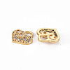 Rack Plating Brass Micro Pave Clear Cubic Zirconia Charms KK-T060-08-RS-3
