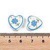 Floral Printed Porcelain Beads PORC-A033-01C-3