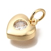 Brass Micro Pave Cubic Zirconia Pendants KK-Q001-13G-01-2