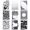 Globleland 9Pcs 9 Styles Transparent Plastic Embossing Template Folders AJEW-GL0002-17-8