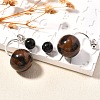 Alloy & 925 Sterling Silver & Resin Stud Earrings EJEW-Q013-10A-6