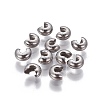 304 Stainless Steel Crimp Beads Covers X-STAS-P239-34P-01-1