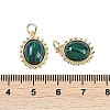 Synthetic Malachite Oval Pendants KK-U043-46G-C-3