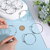 10Pcs Adjustable 201 Stainless Steel Expandable Bangle Making STAS-SC0008-09-3