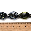 Handmade Dichroic Foil Glass Beads Strands DICH-U001-08D-4