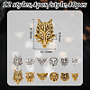 48Pcs 12 Styles Tibetan Style Alloy Beads FIND-DR0001-22-2