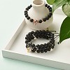 Braided Nylon Thread Lava Rock Beaded Bracelet BJEW-JB07497-2