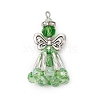 Handmade Glass Seed Beaded Angel Pendants PALLOY-MZ00497-2