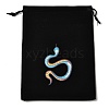 Rectangle Printed Velvet Cloth Packing Pouches ABAG-U006-03F-1