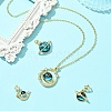 4Pcs 4 Styles Rack Plating Brass Micro Pave Cubic Zirconia Pendants KK-YW0002-79-4