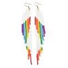 Bohemian Glass Dangle Earrings EJEW-C129-02A-2