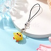 Chick Glass Seed Beads Charms Mobile Straps HJEW-MZ00118-2