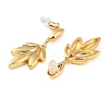 Wheat Brass Drawbench Dangle Earring EJEW-L288-009G-3