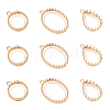 12Pcs 3 Styles Brass Open Back Bezel Pendant Cabochon Settings KK-FH0003-42-1