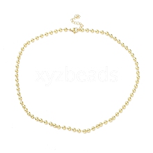 Rack Plating Brass Ball Chain Necklaces for Women NJEW-G102-01B-G