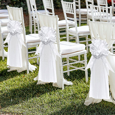 Polyester Pull Bows with Gauze Fabric AJEW-WH0485-10-1