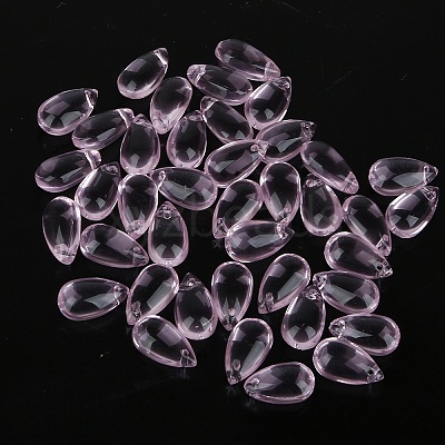 5Pcs Transparent Glass Beads X-GLAA-PW0001-25R-1