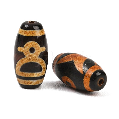 Tibetan Style dZi Beads TDZI-D010-02A-03-1
