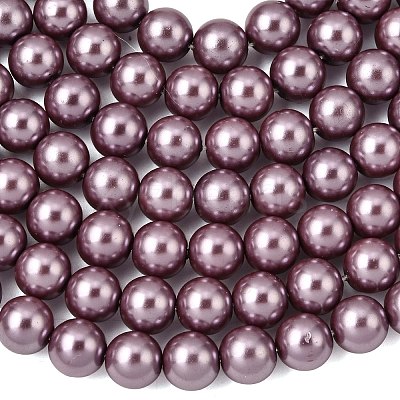 Eco-Friendly Dyed  Glass Pearl Round Beads Strands HY-A002-8mm-RB062-1