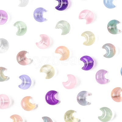 100Pcs 12 Styles Baking Paint Transparent Glass Beads DGLA-FS0001-26-1