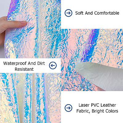 Laser PVC Leather Fabric FIND-WH0139-76B-1