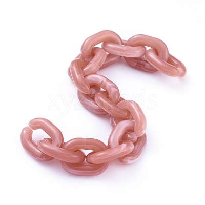 Transparent Acrylic Handmade Cable Chain AJEW-JB00545-09-1