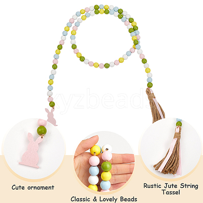 Wood Beads Pendant Decorations DIY-WH0888-777B-04-1