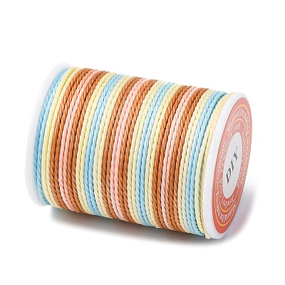 Segment Dyed Twisted Waxed Polyester Cord YC-C003-01B-1