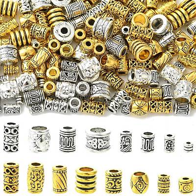 160Pcs 16 Styles Tibetan Style Zinc Alloy Beads TIBEB-YW00010-41-1