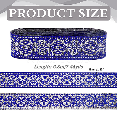 1Pc Ethnic Style Polyester Embroidery Ribbon OCOR-ME0001-36B-1