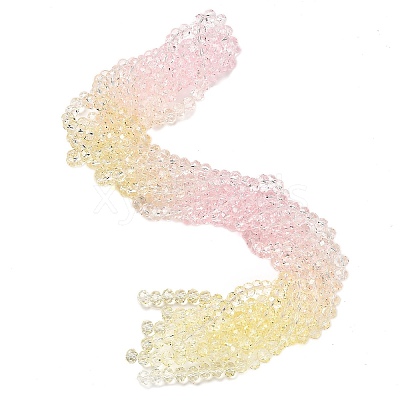 Transparent Painted Glass Beads Strands X1-DGLA-A034-T6mm-A25-1