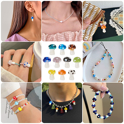 1Strand Handmade Lampwork Beads Strands LAMP-TA0001-84J-1