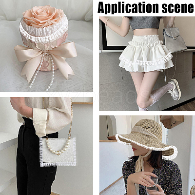 10M Cotton Pleated Flower Lace Trim OCOR-CY0002-28B-1