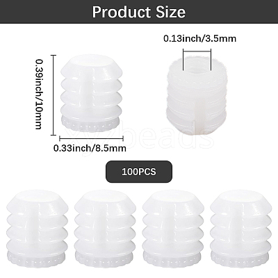 100Pcs PP Plastic Nuts FIND-CP0003-31-1