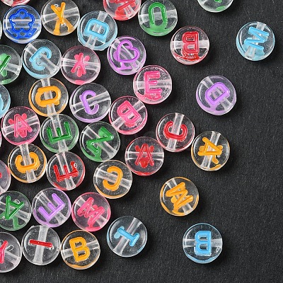 1200Pcs 24 Style Transparent Acrylic Enamel Beads MACR-YW0001-66-1
