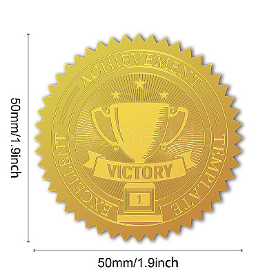 Self Adhesive Gold Foil Embossed Stickers DIY-WH0211-367-1