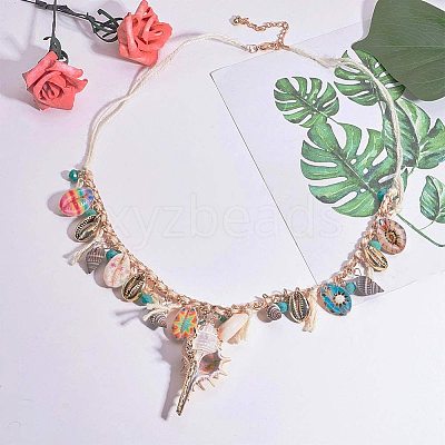 Printed Cowrie Shell Beads SHEL-PH0001-08-1