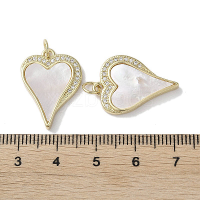 Brass Micro Pave Cubic Zirconia Pendants KK-G485-34B-G-1