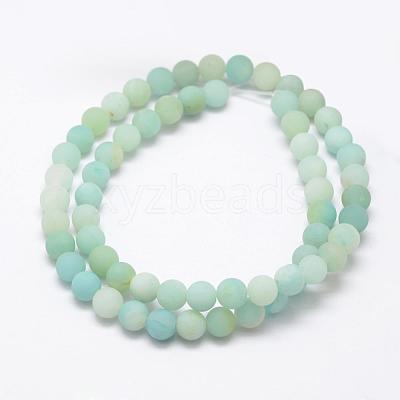 Natural Amazonite Beads Strands G-K209-03A-6mm-1
