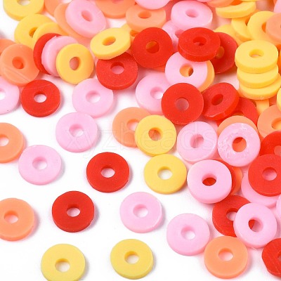 Handmade Polymer Clay Beads Strands CLAY-R089-6mm-T02B-16-1
