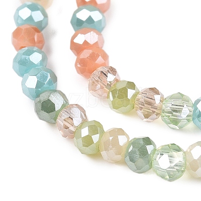 Electroplate Glass Beads Strands X-GLAA-T023-A16-07-1