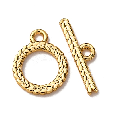 Brass Toggle Clasps KK-Z121-17G-1