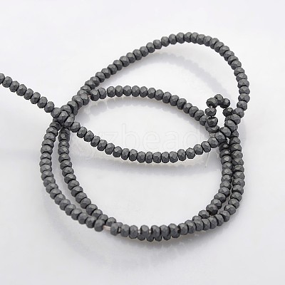 Electroplate Non-magnetic Synthetic Hematite Beads Strands G-J208G-03-1