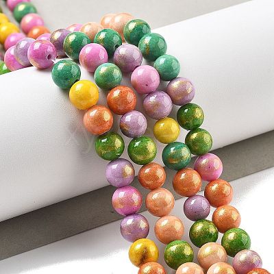 Natural Mashan Jade Beads Strands G-A255-A01-01C-1