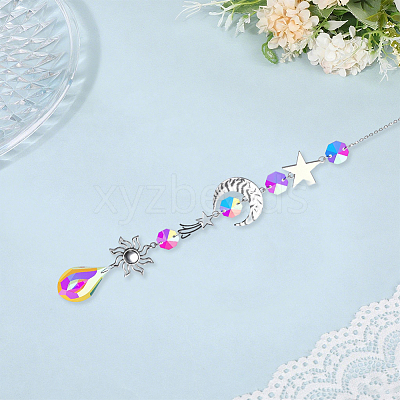 1Pc Iron Big Pendant Decorations DJEW-CN0001-37C-1