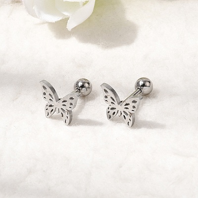 304 Stainless Steel Nose Bone Rings STAS-B126-14P-01-1