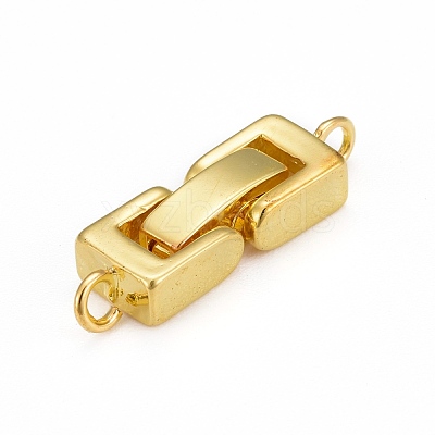 Brass Fold Over Clasps X-KK-I591-06G-RS-1