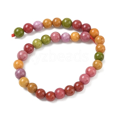 Dyed Natural Malaysia Jade Beads Strands G-G021-02A-26-1
