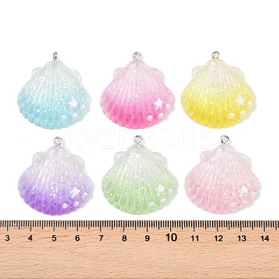 Transparent Resin Pendants RESI-P049-02A-P-1